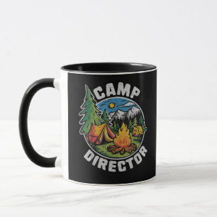 Mug Directeur de camp rétro Camping Camp d'été Drôle d