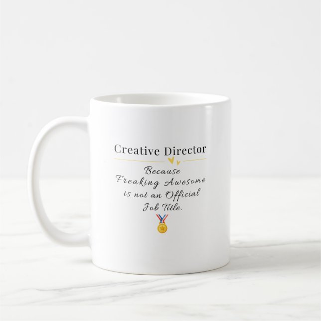 Mug Directeur de la création Citation drôle de titre d (Gauche)