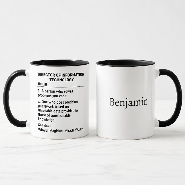 Mug Directeur de la technologie de l'information perso (Créateur téléchargé)