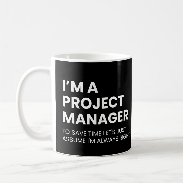 Mug Directeur de projet Citation drôle de patron (Gauche)