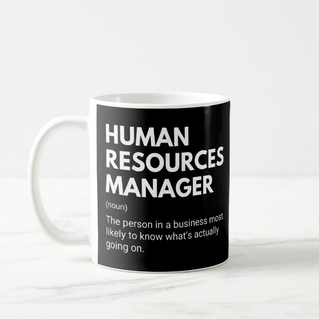 Mug Directeur des ressources humaines Définition drôle (Gauche)