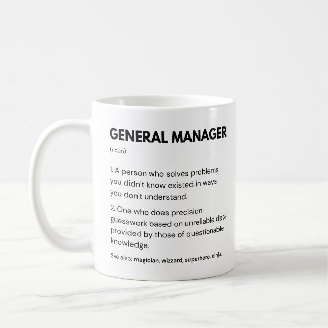 Mug Directeur général Définition du travail commercial (Gauche)