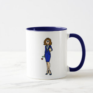 Mug Directrice de funérailles féminine tenant une urne