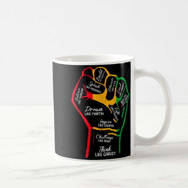 Mug Dirigeants Noirs Inspirants Poing Puissant Main Mo (Droite)