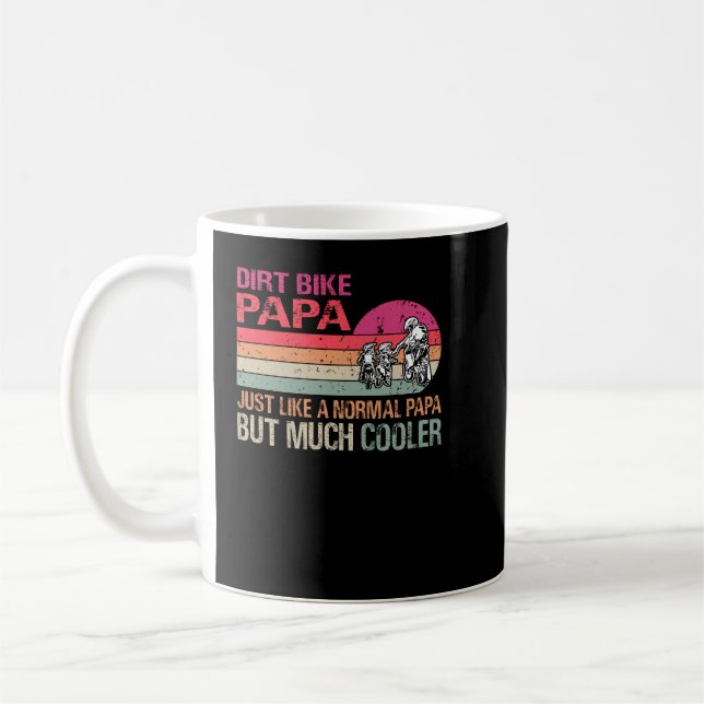 Mug Dirt Bike Papa Motocross Enduro Motorcycle Sport F (Gauche)