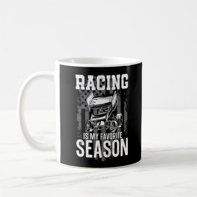 Mug Dirt Track Racing Racing Is My Favorite Season (Gauche)