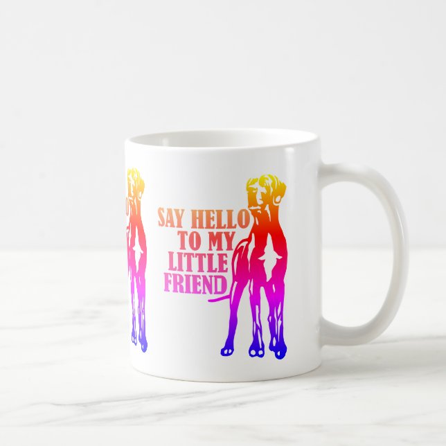 Mug dis bonjour à mon petit ami arc-en-ciel (Droite)
