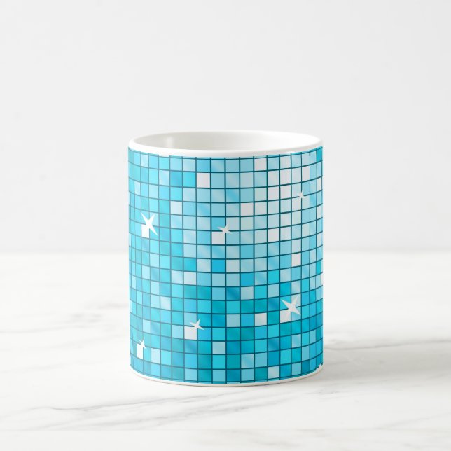 Mug Disco Carreaux Bleu boue (Centre)