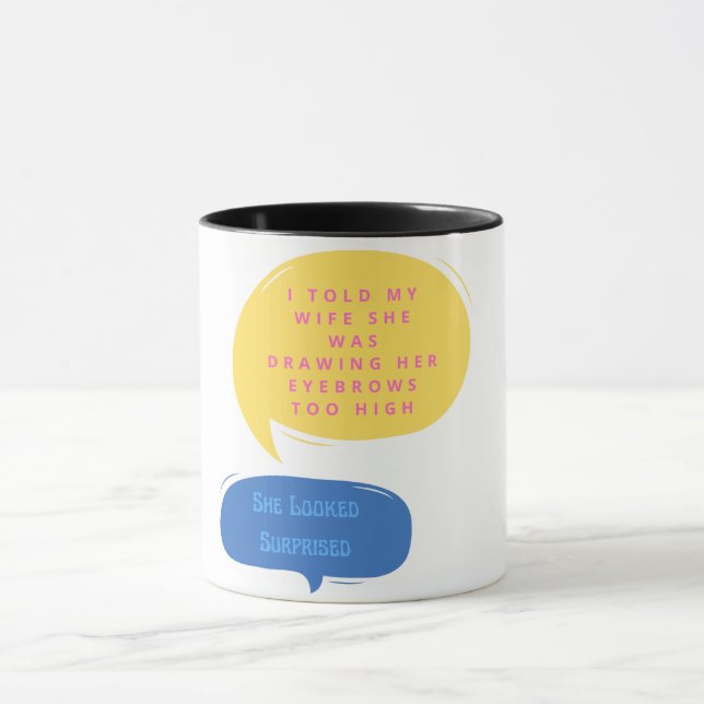 Mug Discours amusant sourcils (Centre)