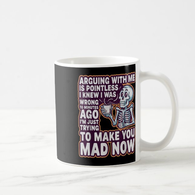 Mug Discuter avec moi est inutile _ Drôle Sarcasme Rel (Droite)