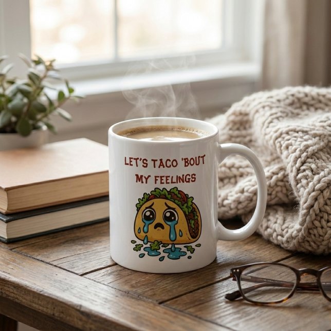 Mug Discutons Taco de Mes Sentiments Taco Drôle qui Pl (Créateur téléchargé)