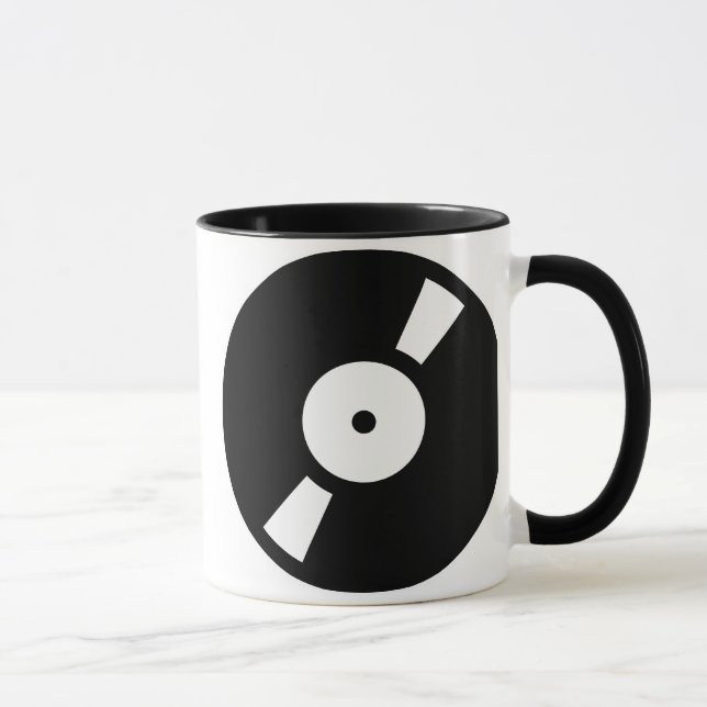 Mug disque vinyle rétro, disque vinyle rétro (Droite)