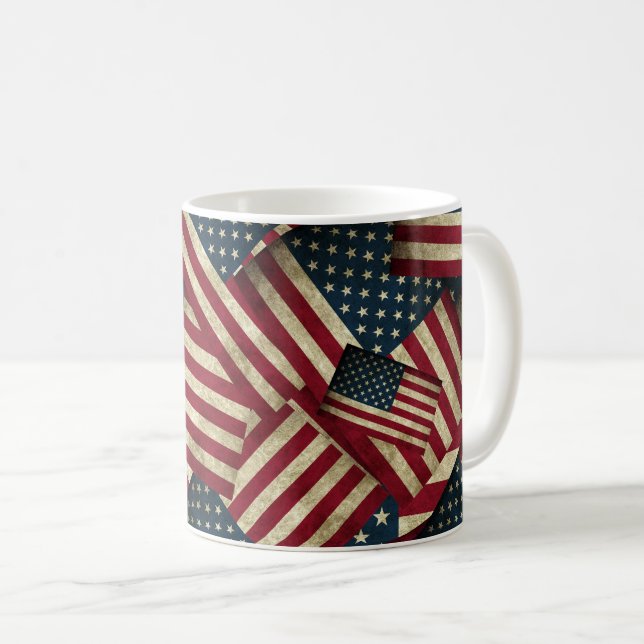 Mug Distressed American Flag Art (Devant droit)