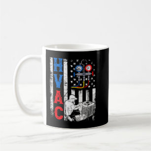 Mug Distressed Fiers USA HVAC Tech Drapeau américain H