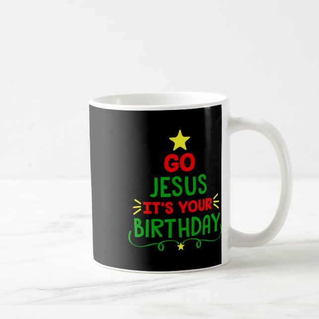 Mug Distressed Go Jesus C'Est Ton Anniversaire Noël Fu (Droite)