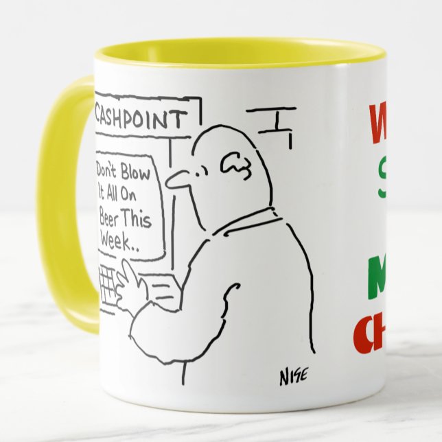 Mug Distributeur de billets donne des conseils. Employ (ATM Cartoon Mug)