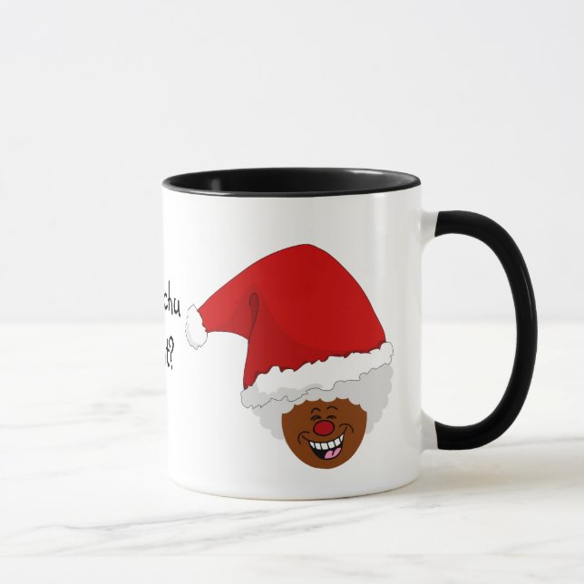 Mug Dites à Père Noël noir ce que vous voulez pour (Droite)