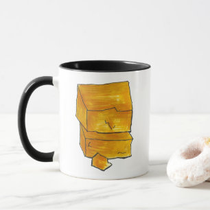 Mug Dites Cheese Cheddar Wedge Photographe alimentaire