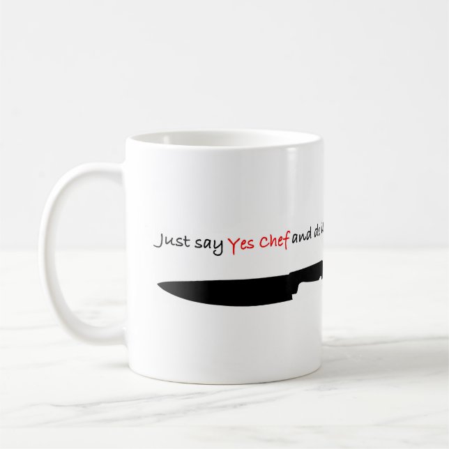 Mug Dites juste "oui le chef" et faites-le (Gauche)