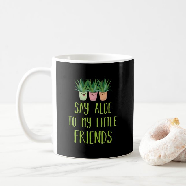 Mug Dites l'aloès à mon petit calembour d'usine de (Avec donut)