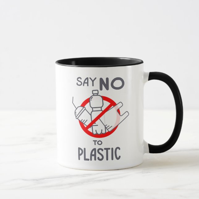 Mug Dites Non Au Plastique (Droite)