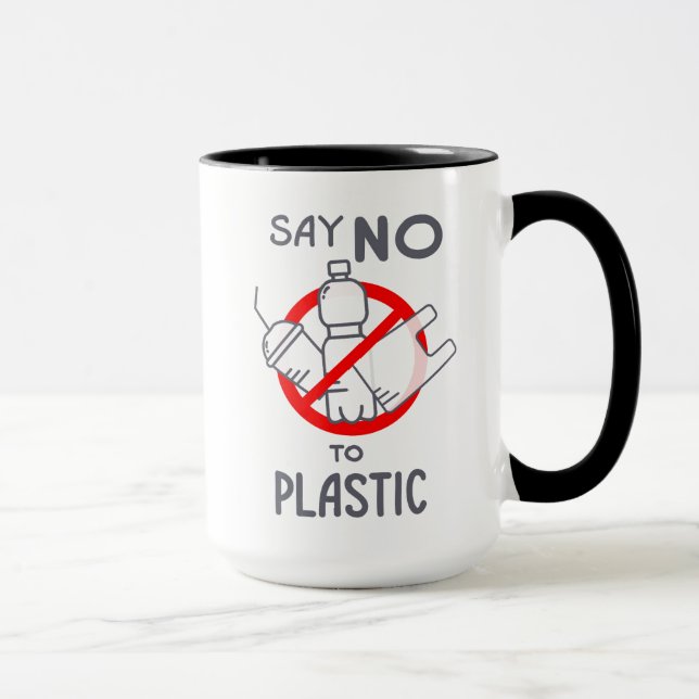 Mug Dites Non Au Plastique (Droite)