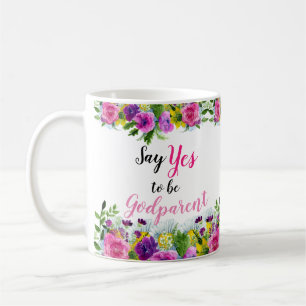 Mug Dites oui à la proposition d'être rose florale