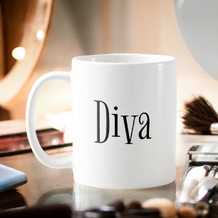Mug Diva Drôle Whimsical Texte