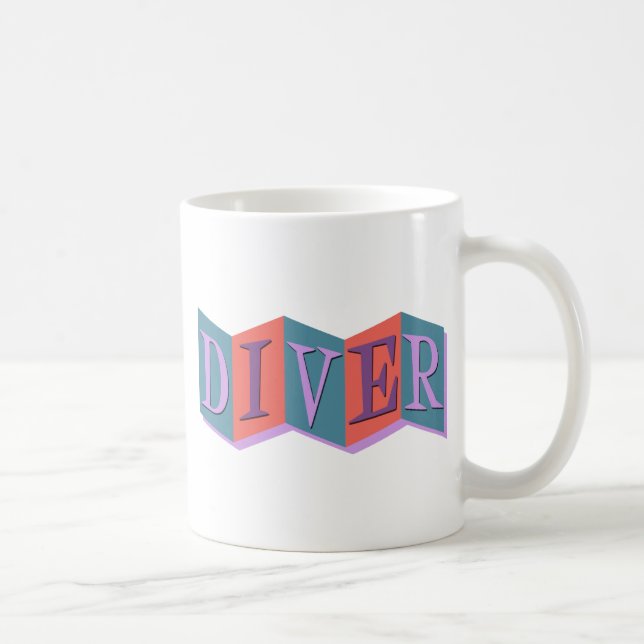 Mug Diver (panneau rétro) (Droite)
