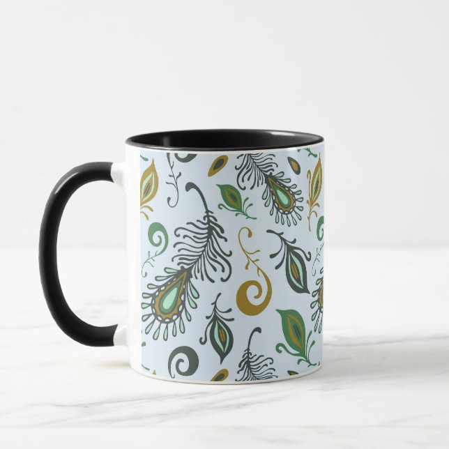 Mug Diverses plumes colorées (Gauche)