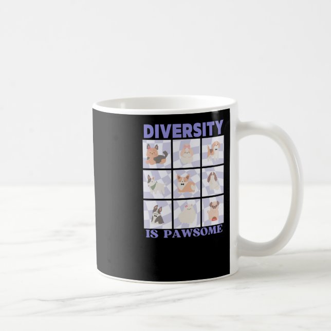 Mug Diversité est pawsome mignon Vibes rétro Super Chi (Droite)