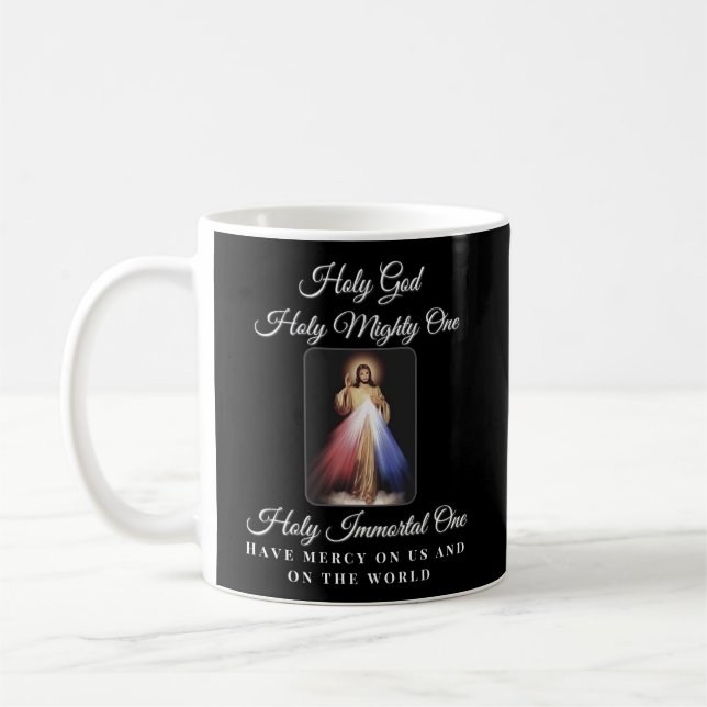 Mug Divine Miséricorde Saint Dieu Saint Puissant Une P (Gauche)