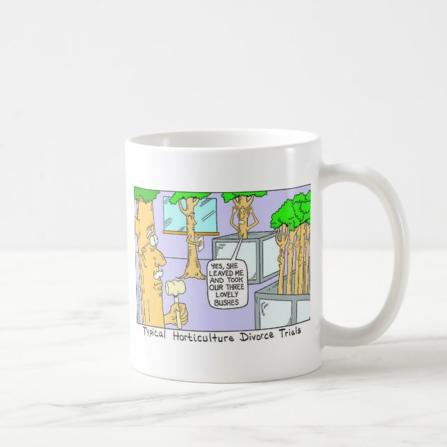 Mug Divorce d'arbres : Cadeaux drôles T-shirts et obje (Droite)