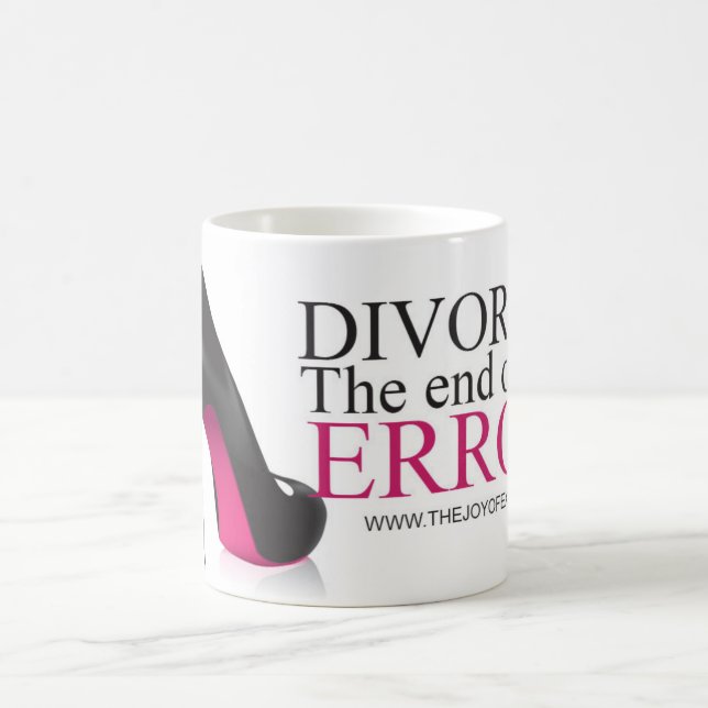 Mug Divorce de chaussures ". La fin d'une erreur." (Centre)