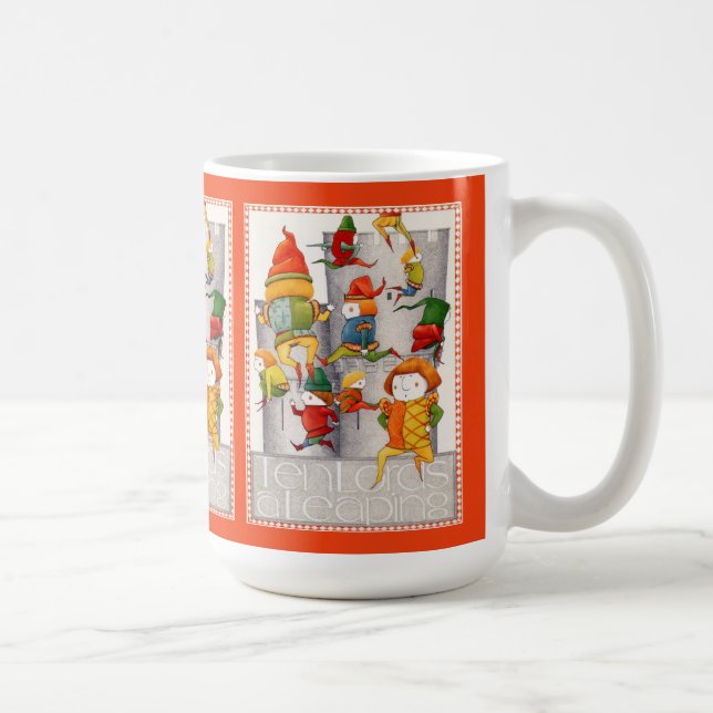 Mug DIX SEINS UNE TONNE TOMBE BLANCHE - Rouge (Droite)