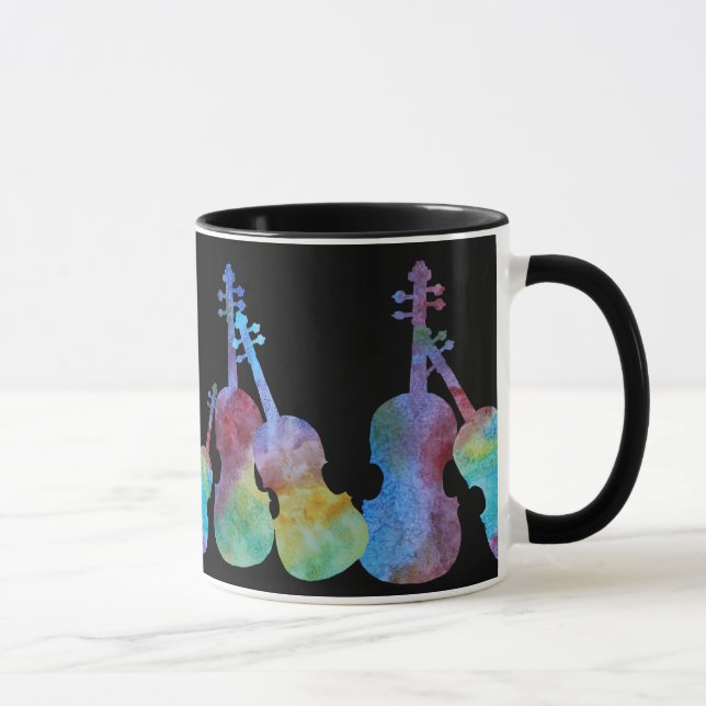 Mug Dix violons vibrants sur le noir (Droite)