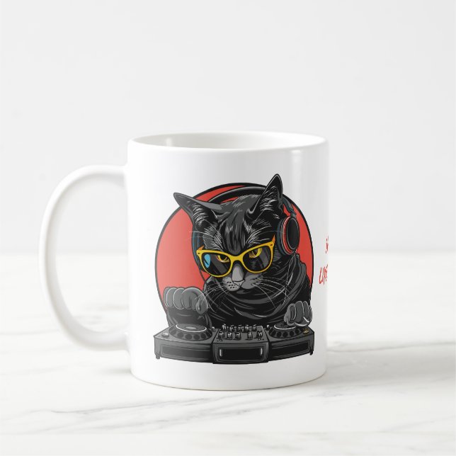 Mug DJ de chat cool (Gauche)