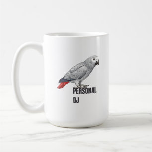 Mug DJ personnel Gris africain – Perroquet parlant