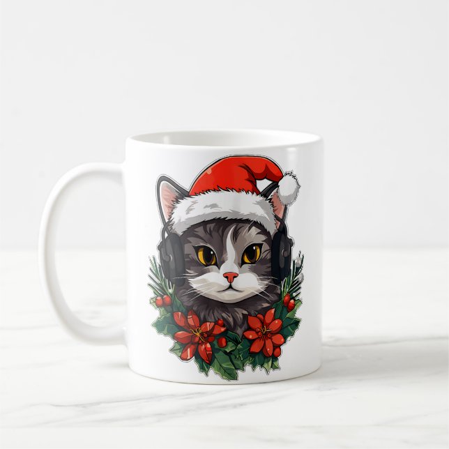 Mug Dj Soirée De Noël Edm Festival D'hiver Rave (Gauche)