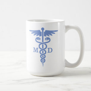 Mug DM de caducée (bleue)