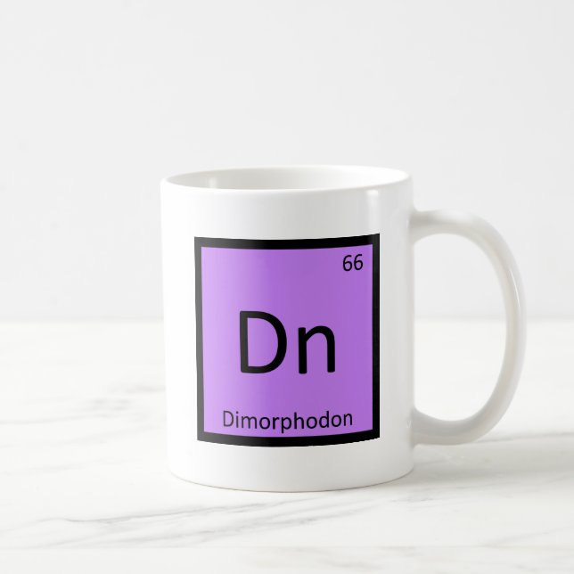 Mug Dn - Symbole chimique du dinosaure Dimorphodon (Droite)