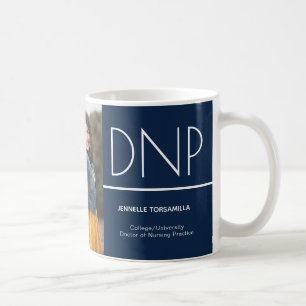 Mug DNP Blue White Graduation Photo Keepsaké café Mu