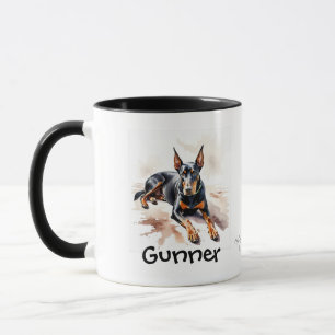 Mug Doberman AJOUTER NOM/PHOTO Personnaliser