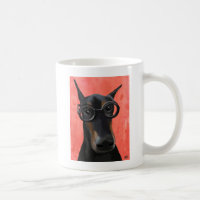 Doberman avec lunettes