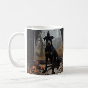 Mug Doberman Citrouilles Halloween Épouvantable
