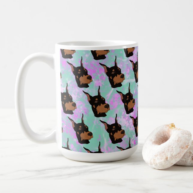 Mug Doberman Pinscher (Avec donut)