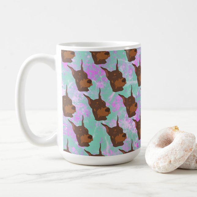 Mug Doberman Pinscher (Avec donut)