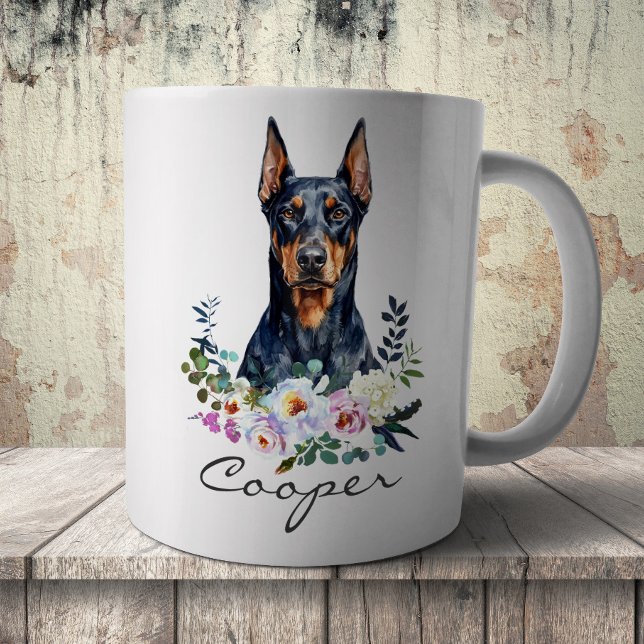 Mug Doberman Pinscher aquarelle (Créateur téléchargé)