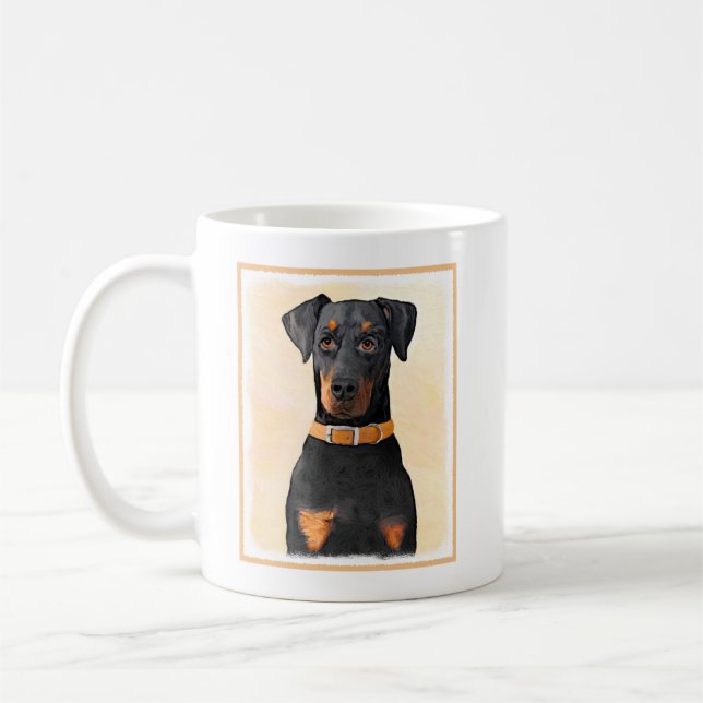 Mug Doberman Pinscher Peinture non découpée Art origin (Gauche)