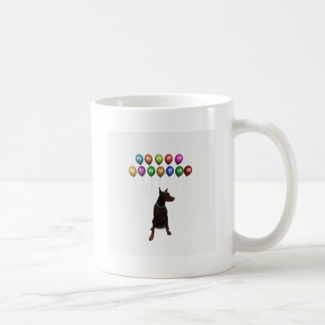 Mug Doberman Pinscher souhaite Bonne Année 2016 (Droite)